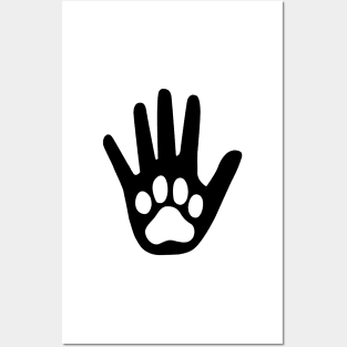 Paw In Hand Posters and Art